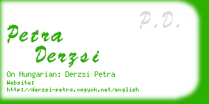 petra derzsi business card